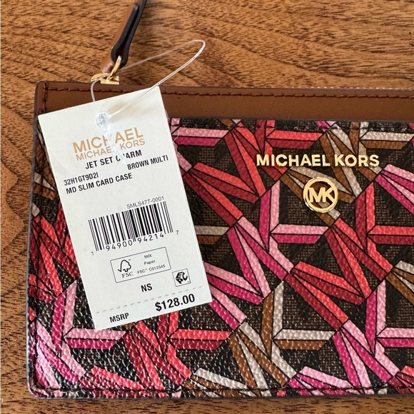 NWT Michael Kors Jet Set Charm Slim Medium Card Case Wallet - Picture 3 of 9